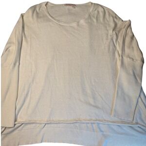 Fresh Produce‎ Womens M/L Cream Knit Hi-Low Hem Minimalist Capsule Casual